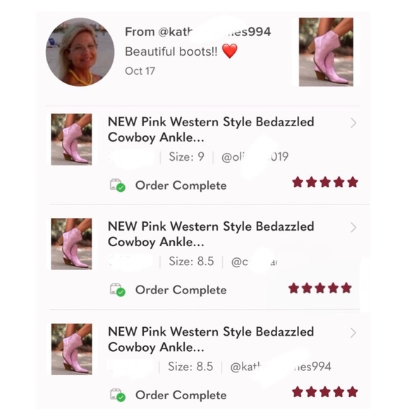 NEW Pink Western Style Bedazzled Cowboy Ankle
Boots - Picture 4 of 5